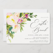 Elégant jardin Floral Pâques Brunch Invitation (Devant)