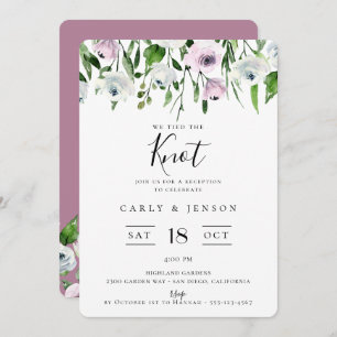 Elégant Jardin Floral Réception Invitation