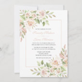 Elégant Jardin Rose rose Faire-part de mariage flo (Devant)