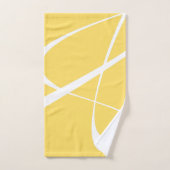 Elégant jaune blanc moderne (Serviette à main)