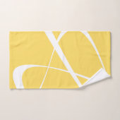 Elégant jaune blanc moderne (Serviette à main)