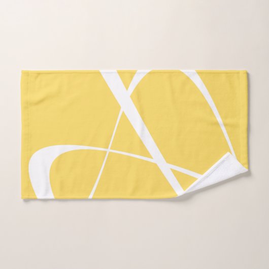 Elégant jaune blanc moderne (Serviette à main)