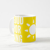 Élégant Jaune Bon Matin Soleil Thé Mug (Devant gauche)