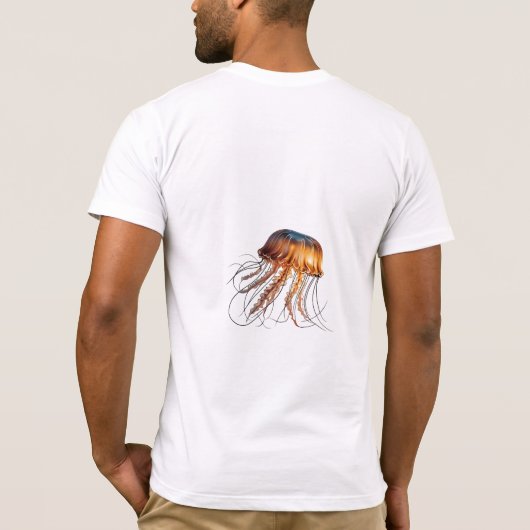 Elégant Jellyfish Marine Life T-shirt Design (Dos)