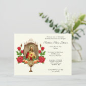 Élégant Jésus première communion Invitations (Debout devant)