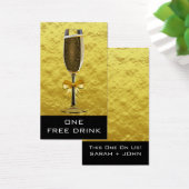 Élégant jeton de billet pour boisson en or gratuit (Bureau)