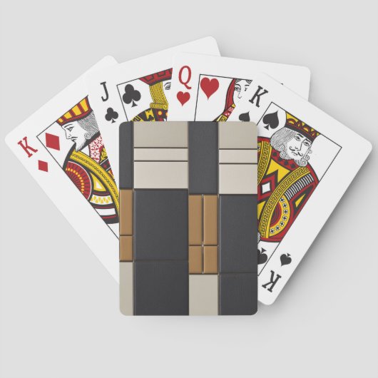 Élégant jeu de cartes classique à blocs de couleur (dos)