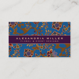 Elegant Jewel Tone Floral Vlaams Amethyst Visitekaartje