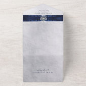 Elegant Jeweled Snowflake All In One Uitnodiging (Buitenkant)