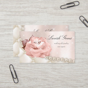 Elegant Jewelry Wedding Planner Roos Stars Pearls Visitekaartje