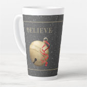 Elegant Jingle Bell, GELOOF MET sneeuw Latte Mok (Linkerhoek)