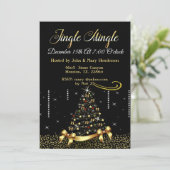 Élégant Jingle Mingle Noël Invitation (Debout devant)