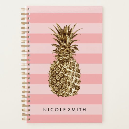 élégant joli ceinture en or ananas & bande rose (Devant)