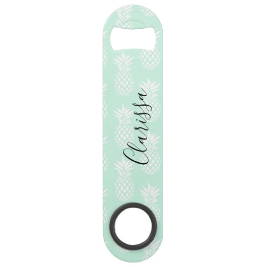 Élégant joli joli menthe vert ananas motif (Dos)