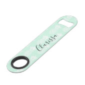 Élégant joli joli menthe vert ananas motif (Dos Angle)