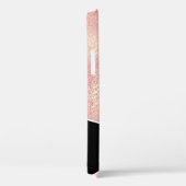 Elégant joli rose géométrique or rose noir Coque (Verso / Droite)