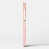 Elégant joli rose géométrique or rose noir Coque (Verso / Gauche)