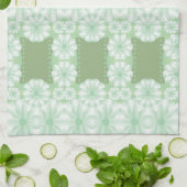 Élégant Joli Serviette de Coupe Florale Vert Mint (Plié)