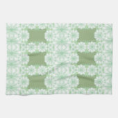 Élégant Joli Serviette de Coupe Florale Vert Mint (Horizontal)
