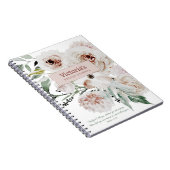 Élégant journal de prière floral rose personnalisé (Côté Droit)