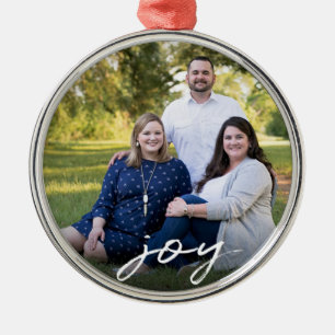 Elegant Joy-serie Foto met Kerstmis Metalen Ornament