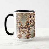Elégant Joyau d'or Fleurs Mug (Gauche)