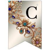 Elégant Joyau en Or Fleurs Drapeau de Bunting (Premier drapeau)