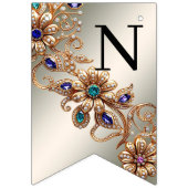 Elégant Joyau en Or Fleurs Drapeau de Bunting (Troisième drapeau)