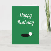 Elégant Joyeux Anniversaire carte de golf pour gol (Devant)