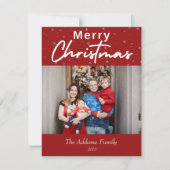 Élégant Joyeux Carte photo de Noël (Devant)