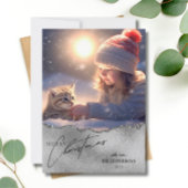 Élégant Joyeux Carte photo de Noël