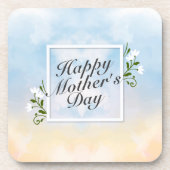 Elégant Joyeux Dessous de verre de cadre floral Fê (Devant)