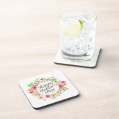 Elégant Joyeux Dessous de verre de cadre floral Fê (Côté Droit)