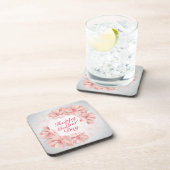 Elégant Joyeux Dessous de verre de cadre floral Fê (Côté Droit)