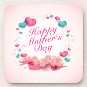 Elégant Joyeux Dessous de verre de la Fête des Mèr (Devant)