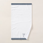 Élégant Joyeux et lumineux | Bleu de Noël (Serviette à main)