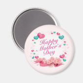 Elégant Joyeux Jour des Mères Candy Hearts Magnet (Recto/Verso)