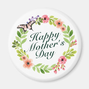 Elégant Joyeux Joyeux Magnet de la Fête des Mères 