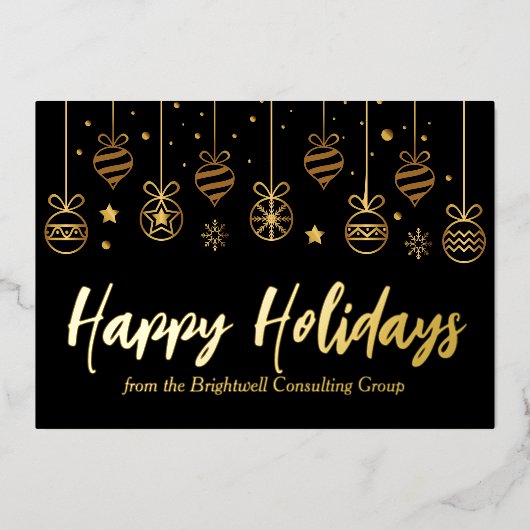 Élégant Joyeux Joyeux Vacances sur mesure Affaires (Recto)