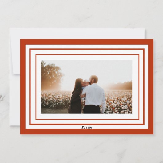 Élégant Joyeux Noël 2 Carte photo Rouge (Dos)