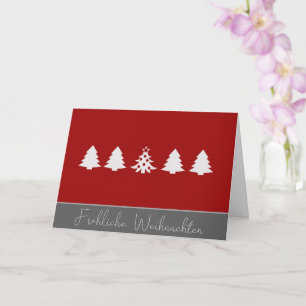 Elégant Joyeux Noël avec les arbres de Noël Carte