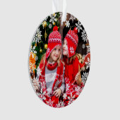 Élégant Joyeux Noël flocons de neige photo personn (devant)