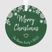 Élégant Joyeux Noël flocons de neige photo personn (dos)