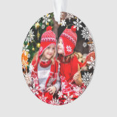 Élégant Joyeux Noël flocons de neige photo personn (devant)