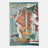 Élégant Joyeux Noël Serviette de cuisine (Vertical)