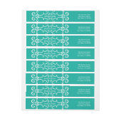 Elegant Joyeux Noel Wraparound Label/Aqua (Vel)