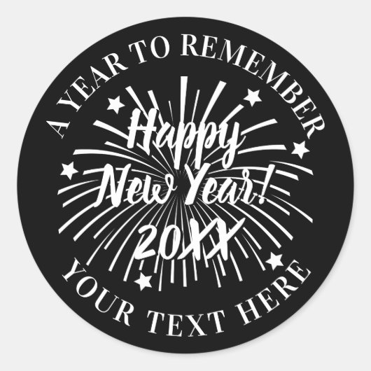 Elégant Joyeux Nouvel An 2023 autocollants personn (Devant)