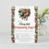 Elégant Joyeux Petit Noël Invitation (Debout devant)