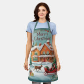 Élégant Joyeux Tablier de Noël (Porté)