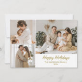 Elégant Joyeux Vacances Photo Carte de Noël (Devant)